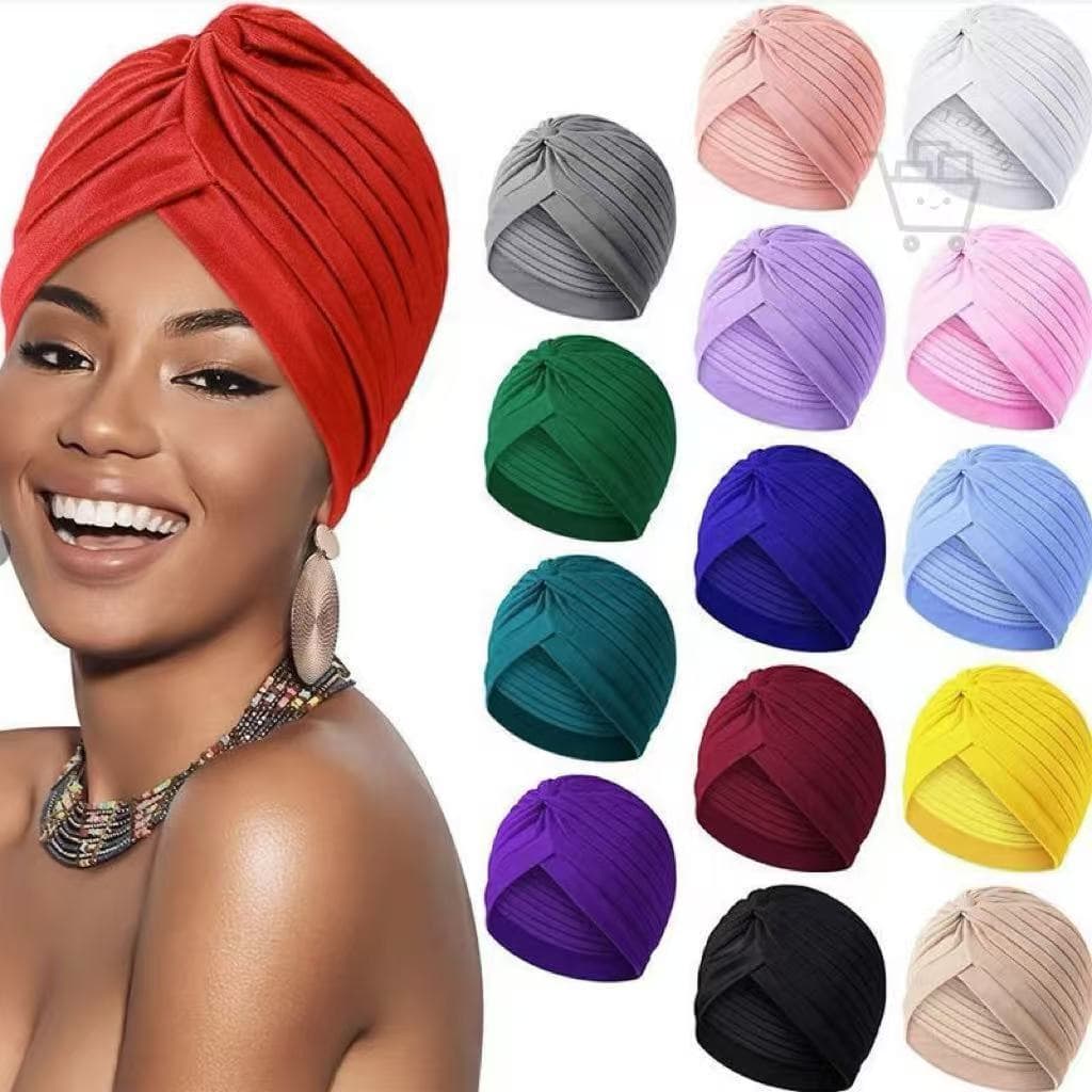 Kit3/6/12 Turbante Chapéu Feminino Indiano Estiloso Com Elástico Fechado Para Conforto e Estilo