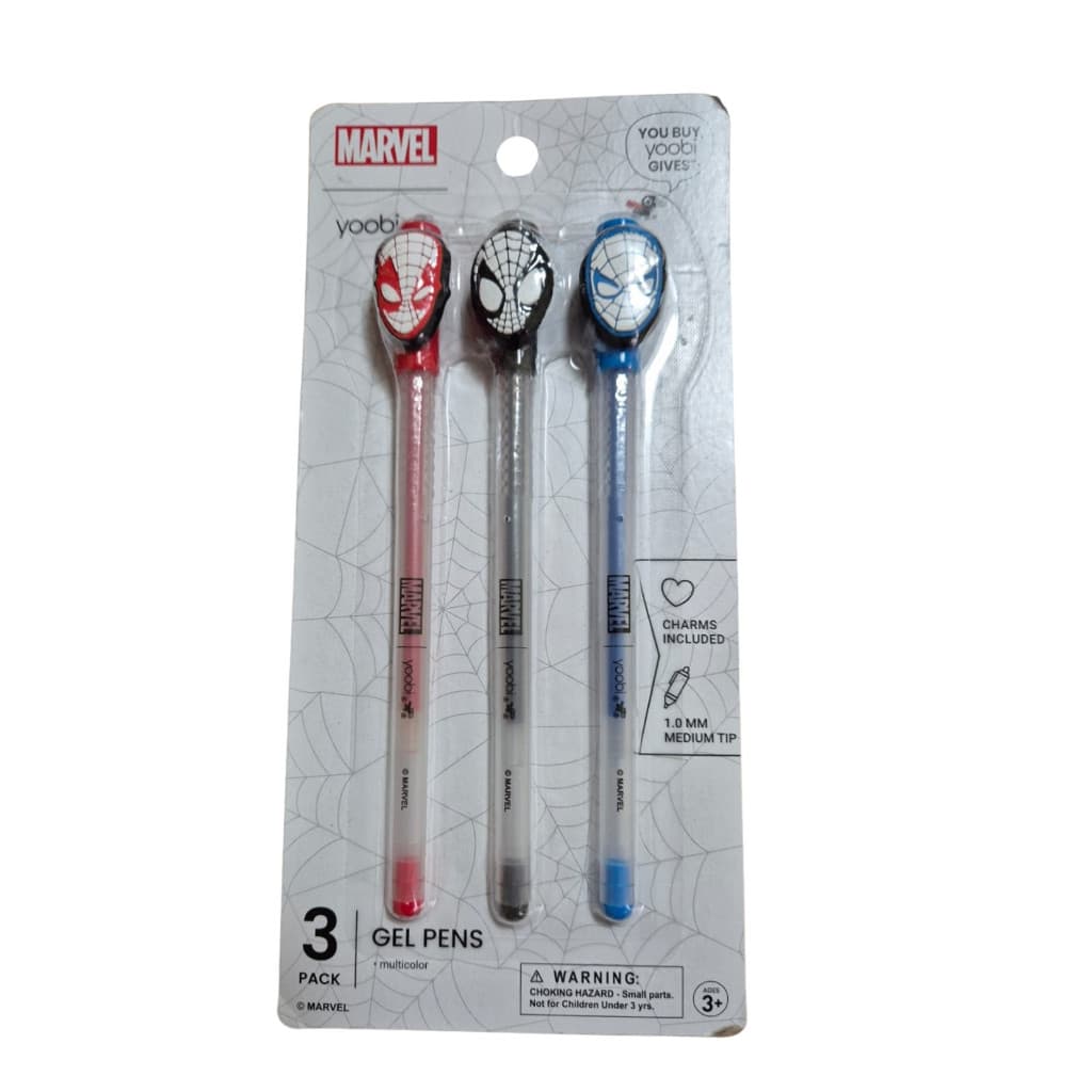 Canetas Gel Marvel Homem Aranha 1.0mm 03 Unidades