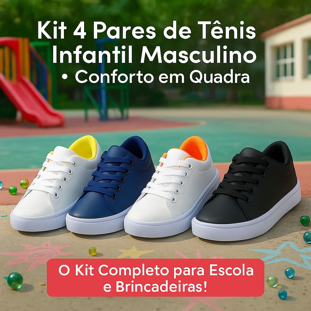 Combo 4 Pares Leve Mais Por Menos - Kit Completo Para Escola e Brincadeiras Do 25 ao 36 - COMPRE JÁ!