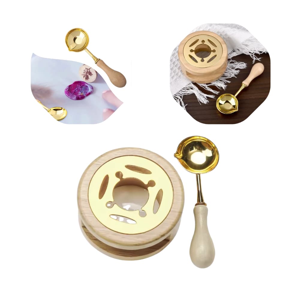 Forninho de Derreter cera de Lacre De Carta + Colher Dosadora Kit Perfeito