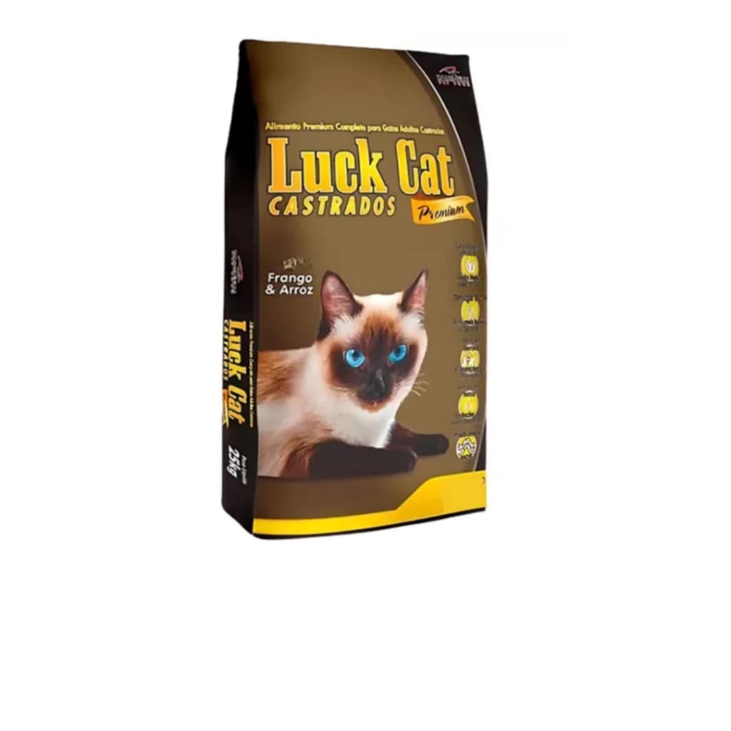 Ração Gatos Luck Cat Castrados 10kg Original c/ Brinde