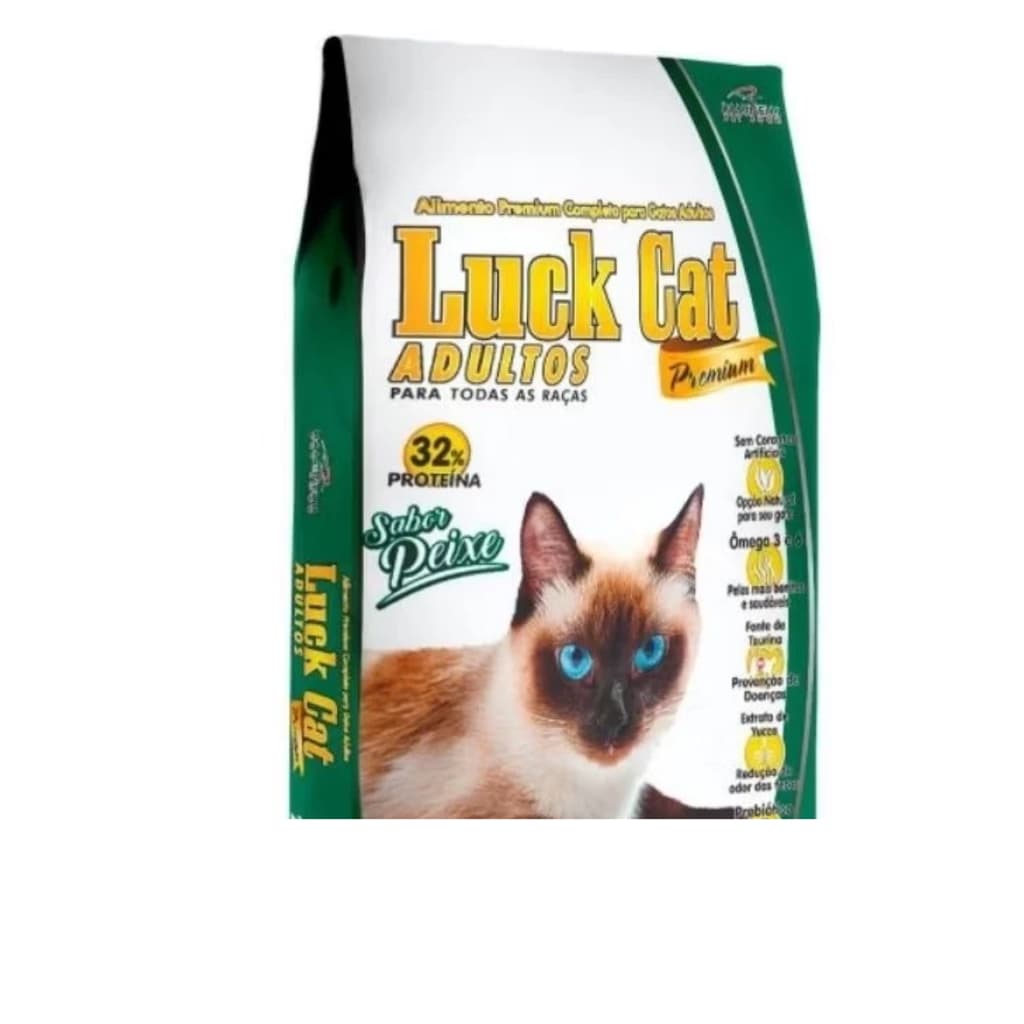 Ração para Gatos Luck Cat Castrados Sabor Peixe C/ Brinde