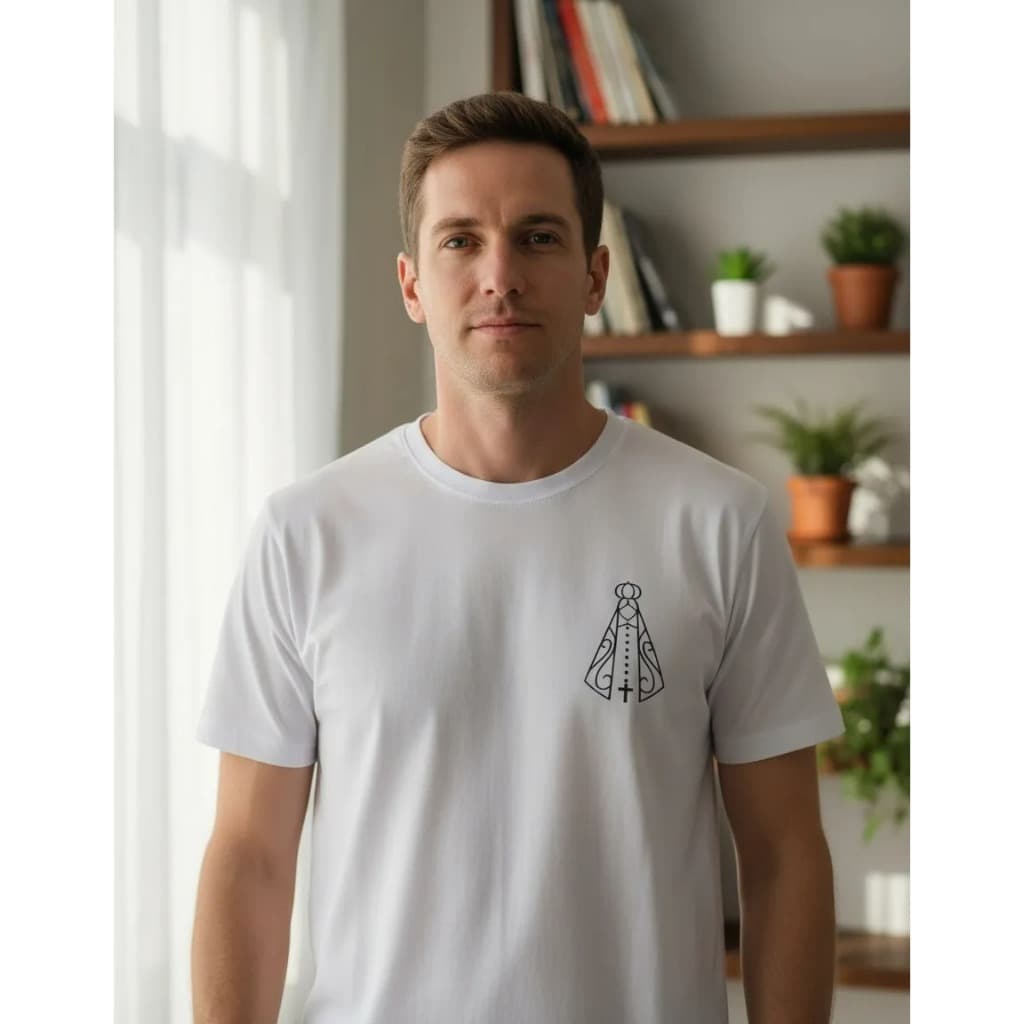 Camisa Nossa Senhora Aparecida Camiseta Masculina Católica