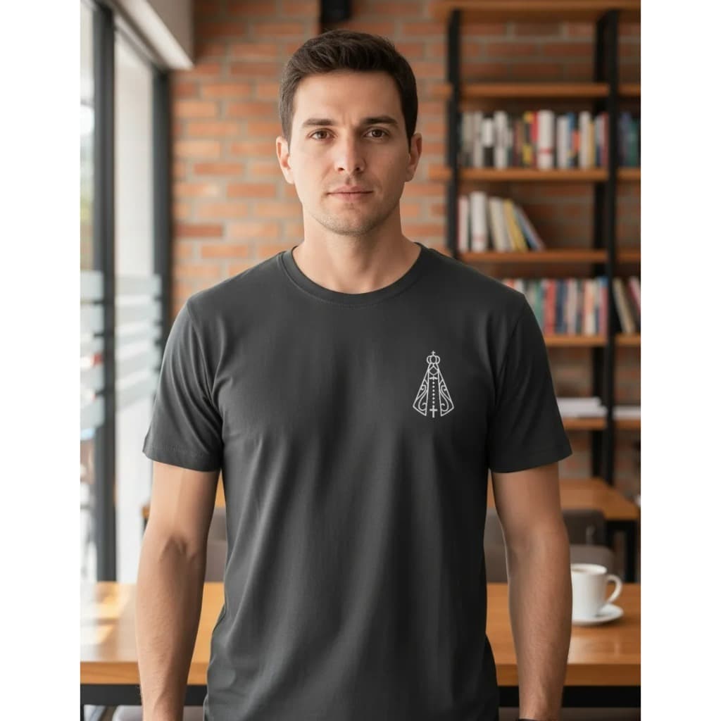 Camisa Nossa Senhora Aparecida Camiseta Masculina Católica OTIMA QUALIDADE
