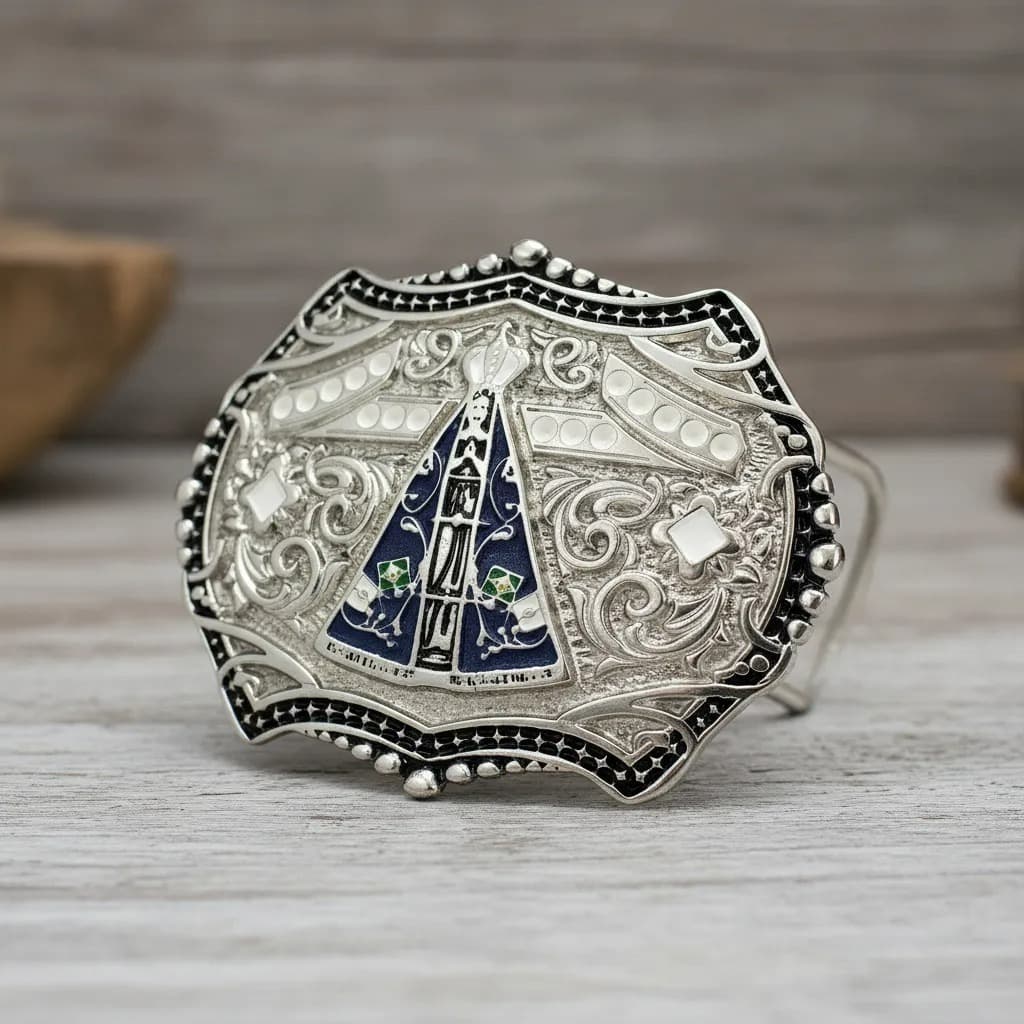 Fivela Cowboy Country Nossa Senhora Aparecida MODELO EXCLUSIVO