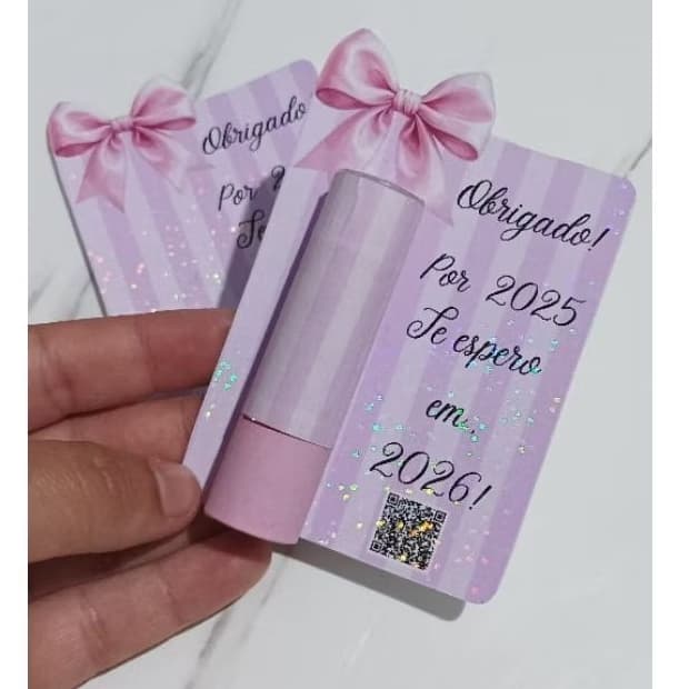 Card para mimo de cliente, card para manteiga de cacau, mimo para cliente fim de ano