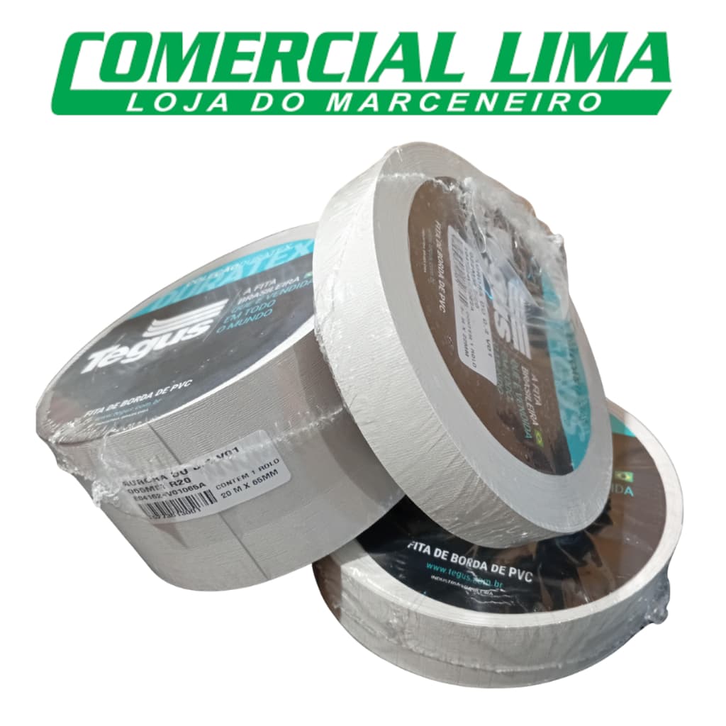 Fita de Borda Aurora 22 35 64 mm 20M para MDF Acabamento Móveis Planejado Cozinha PVC