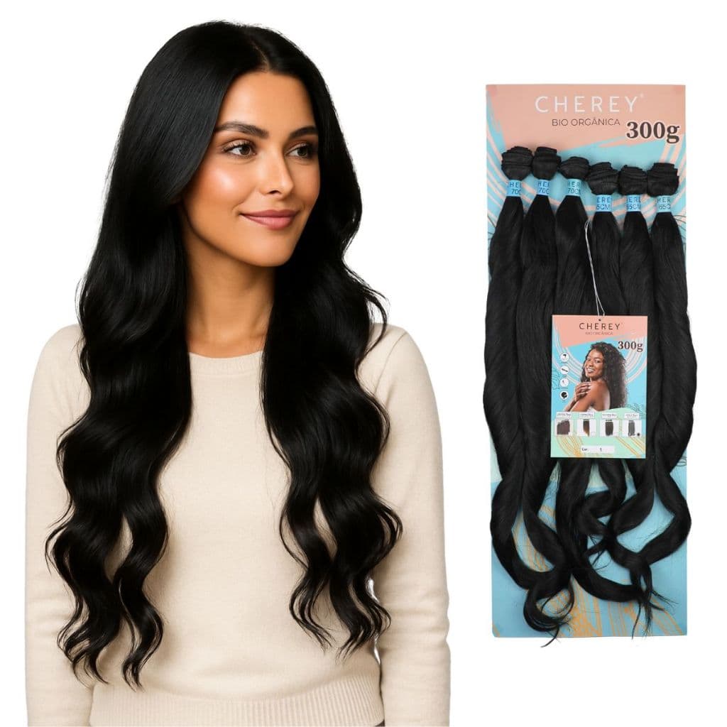 Cabelo Orgânico Bio Fibra Perla Cherey 300g Textura Humana