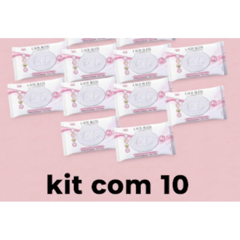 Kit com 10 pacotes de Lenços/Toalhas Demaquilantes Lady Bless C/30