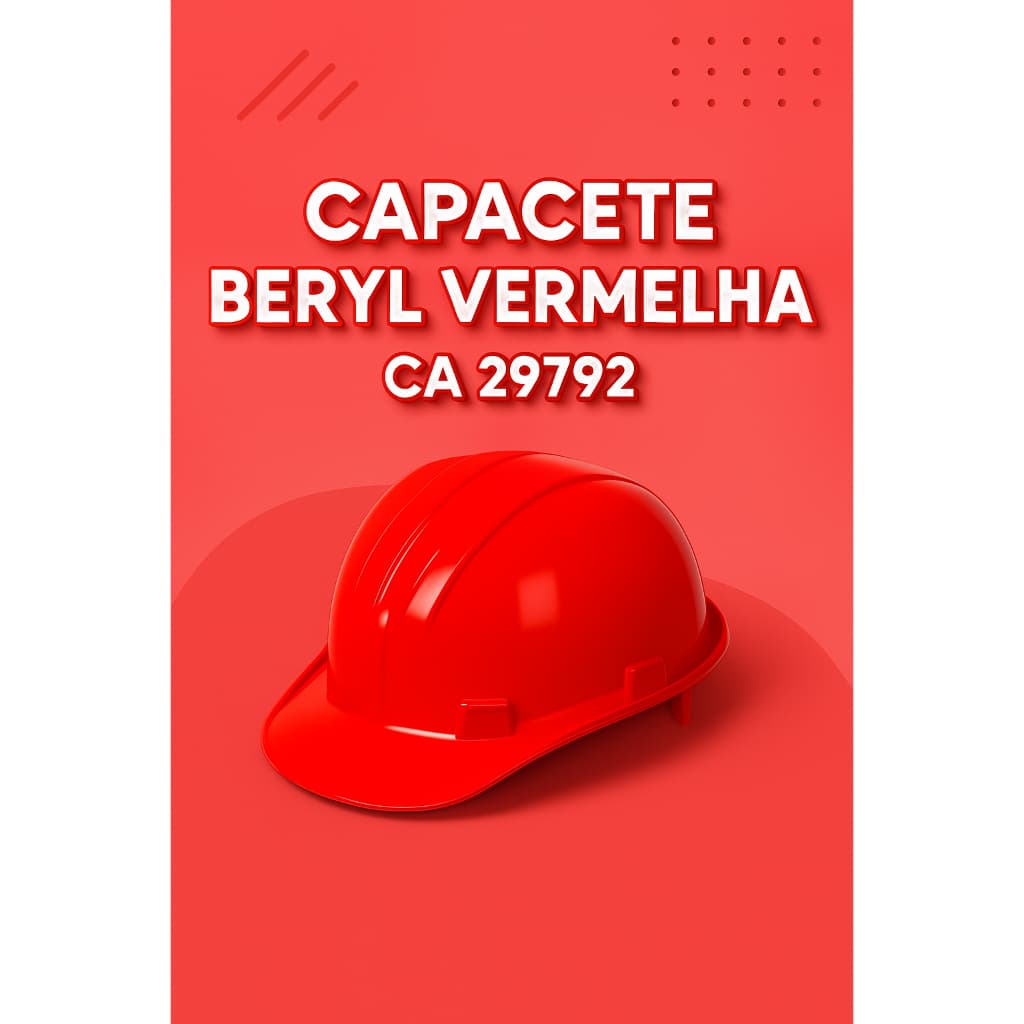 Capacete De Segurança Com Carneira Aba Frontal Para Obra Epi Construção Civil Vermelho