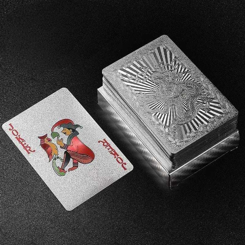 Baralho Dolar Dourado Ouro Folheado A Prova D'agua Poker 54 Cartas