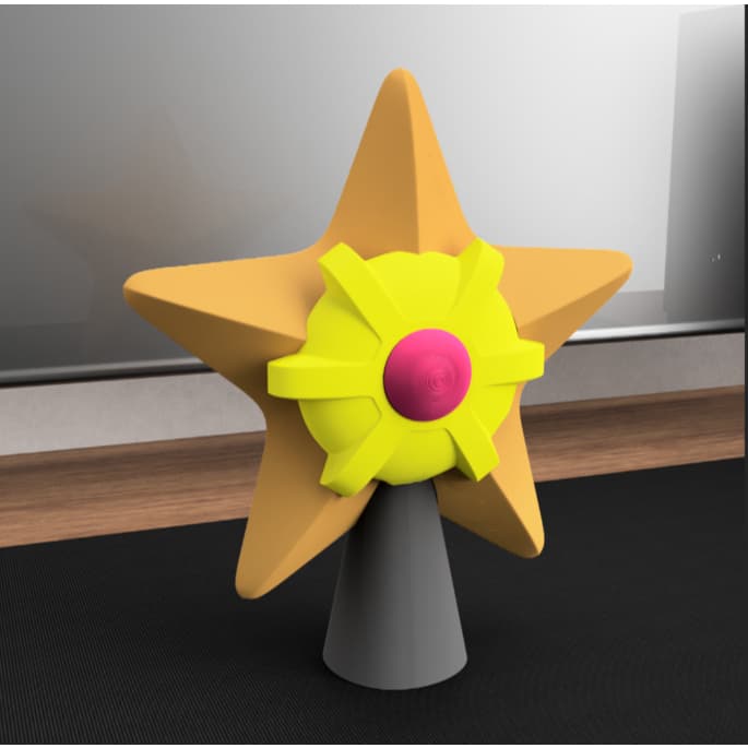 Adorno de Árvore de Natal Staryu Pokemon estrela arvore