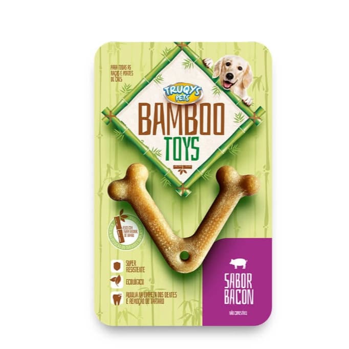 Mordedor Pet Osso Bamboo V  Pequeno Truqys