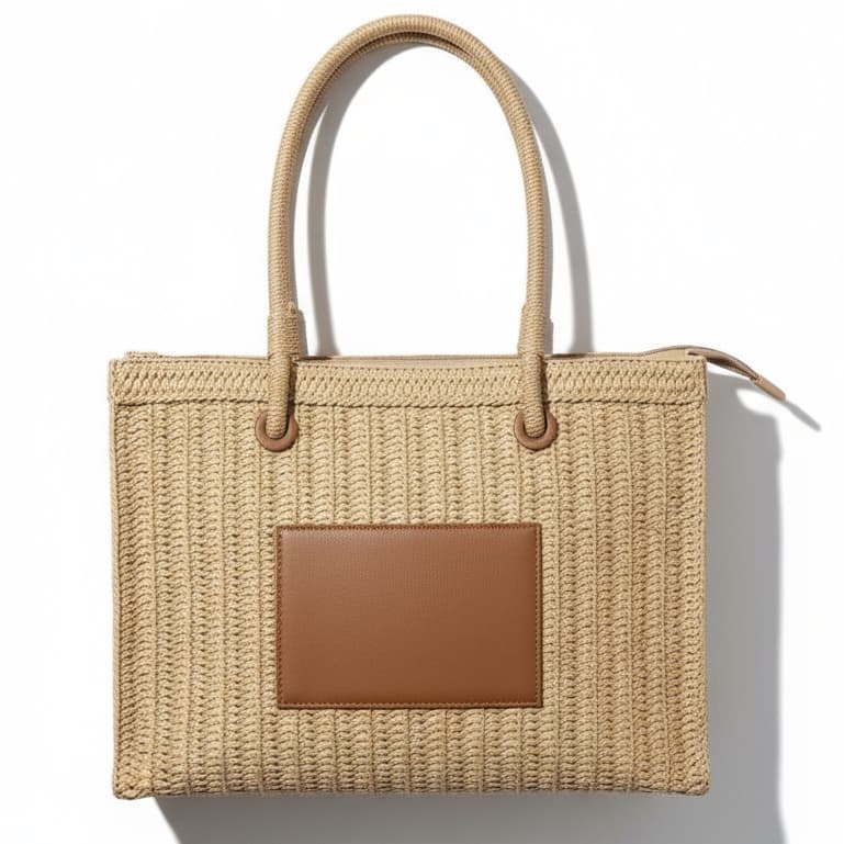 Bolsa de Palha Feminina Casual Grande Ideal para Praia Verão