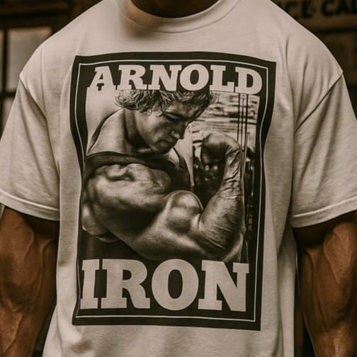 Camiseta Arnold Musculação Algodão Streetwear estilosa old schol Casual Treino Academia plus size