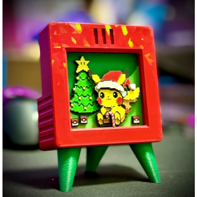 Arte Pixel de Natal do Pikachu Decoração de natal