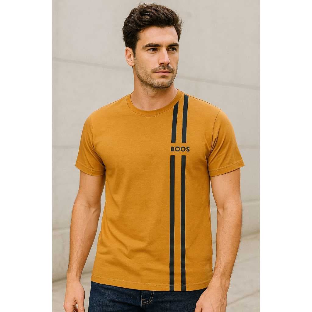 CAMISETA MASCULINA ALGODÃO PREMIUM CONFORTAVÉL VÉRSATIL LISTRA CASUAL