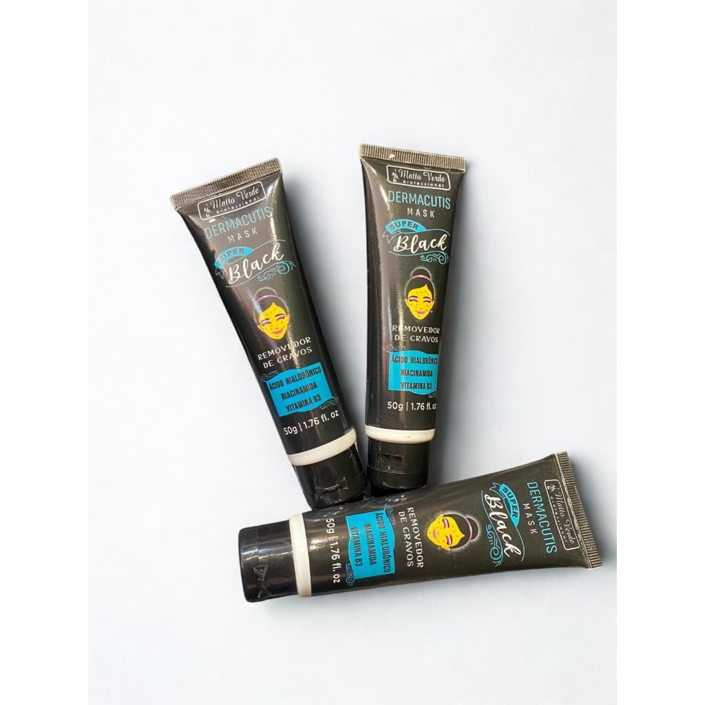 Máscara Facial Super Black 50g Dermacutis – Removedor de Cravos com Ácido Hialurônico e Vitamina B3