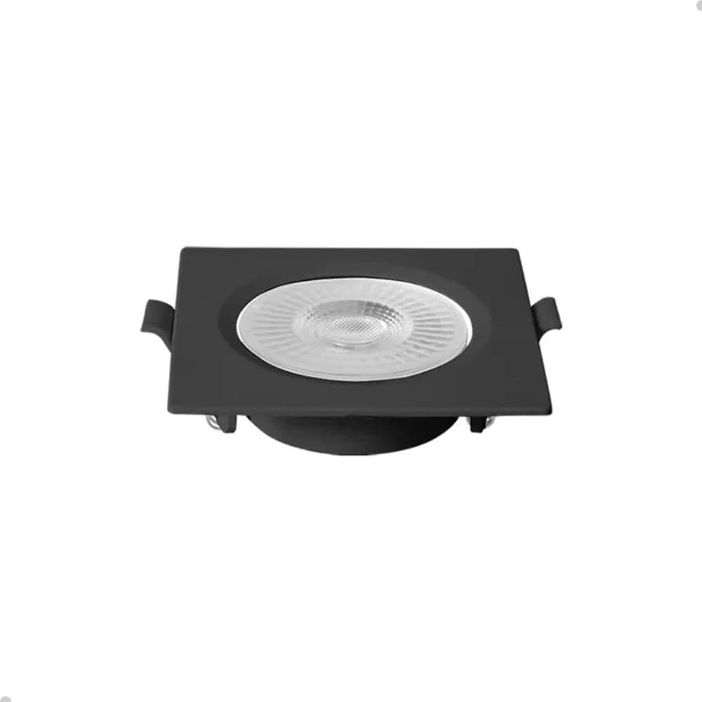Mini Spot LED De Embutir Quadrado Branco/Preto 5W Bivolt Luminatti Kit 1/3/5 Unidades