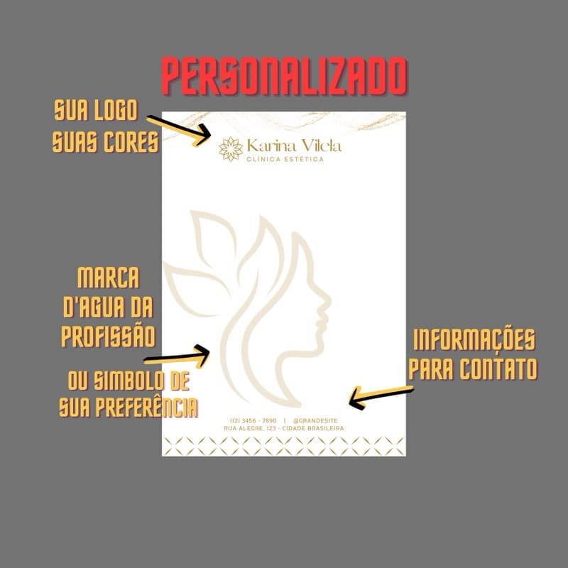 Bloco Receituário A5 - Bloco de anotações colorido personalizado - Alta qualidade