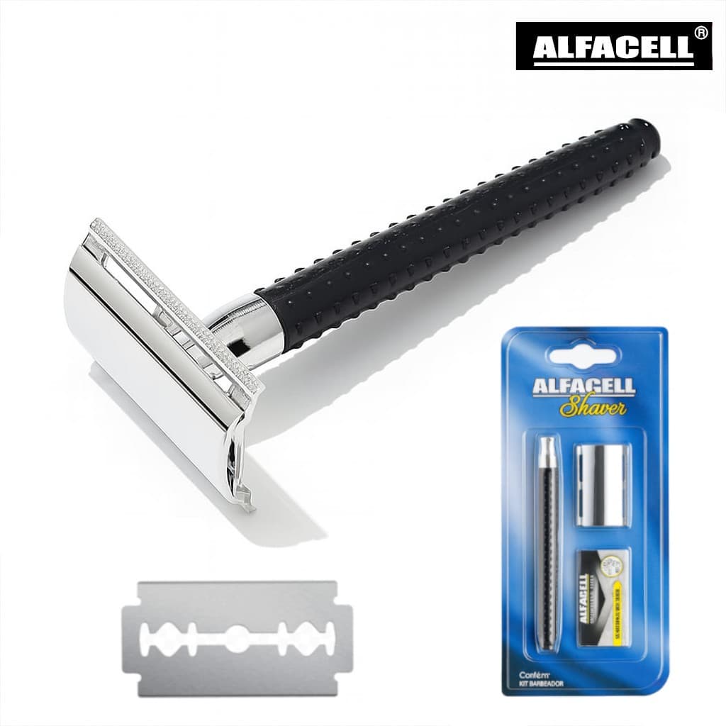 Kit Barbeador Inox Com Lâmina Clássico Alfacell