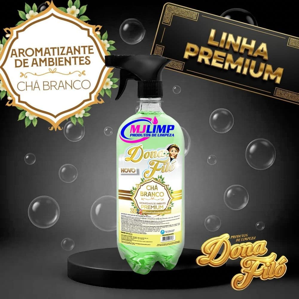 Aromatizador de Ambientes Chá Branco premium Dona Filo 1L e 2L aromatizante odorizador