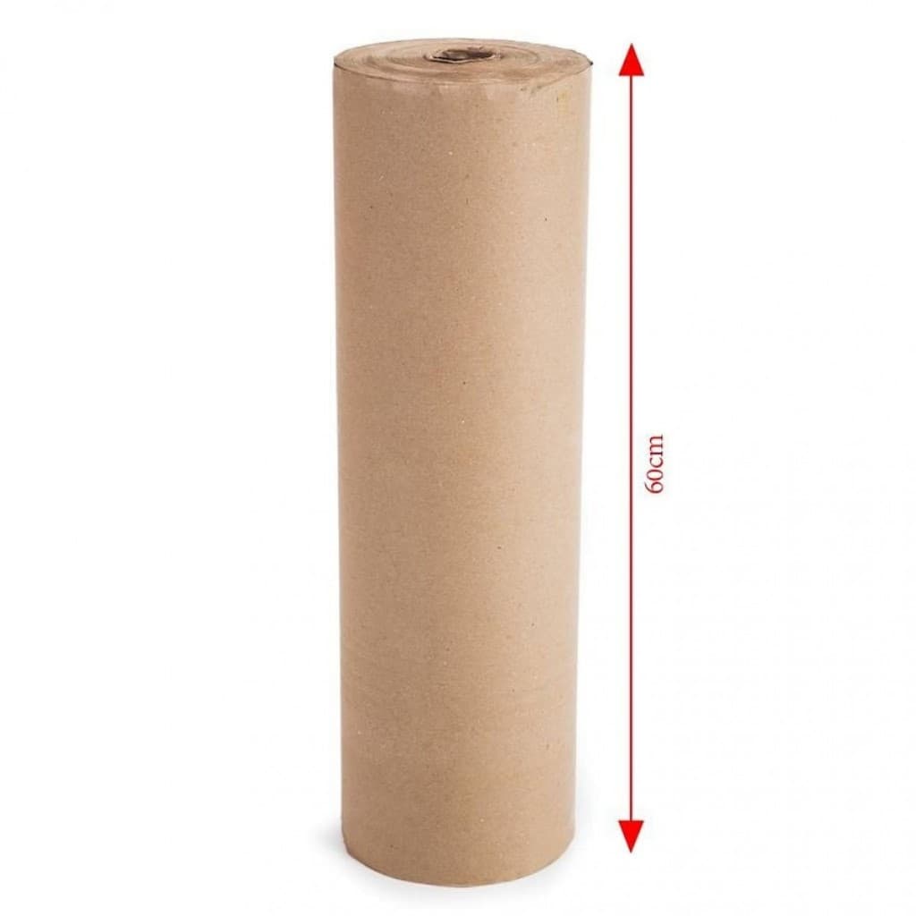 Bobina Rolo Papel Kraft Natural 80g 60cm Pardo Fosco Embalagem Presente Artesanato