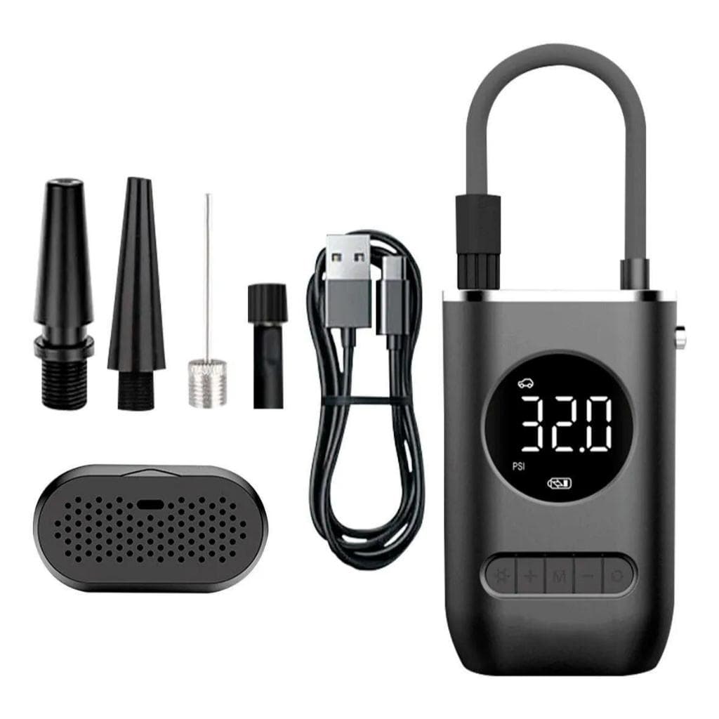 Calibrador Compressor Bomba De Ar Portátil Digital Mini Com Lanterna LED