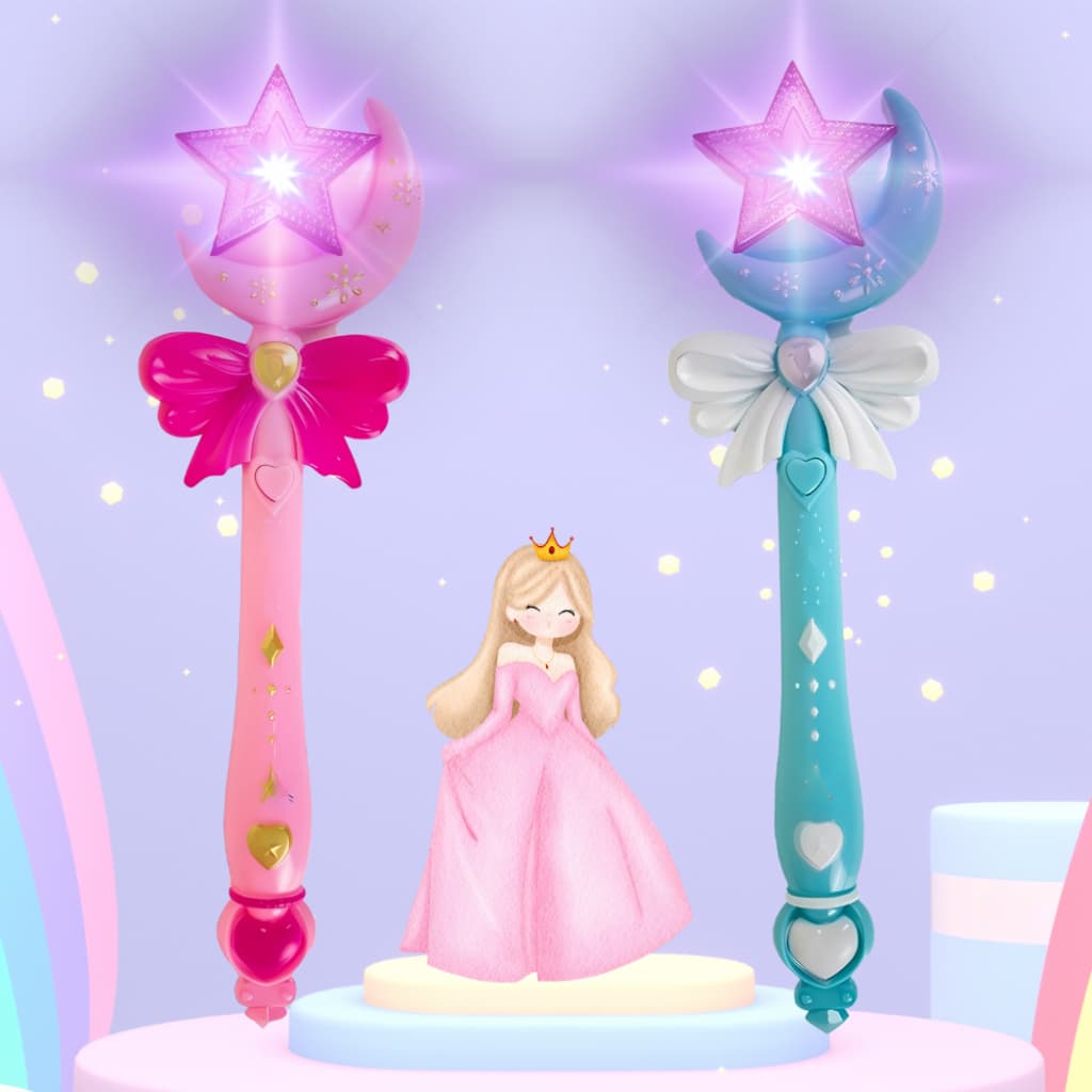 Varinha Magica Encantada Fada Princesas Luz E Som Brinquedo