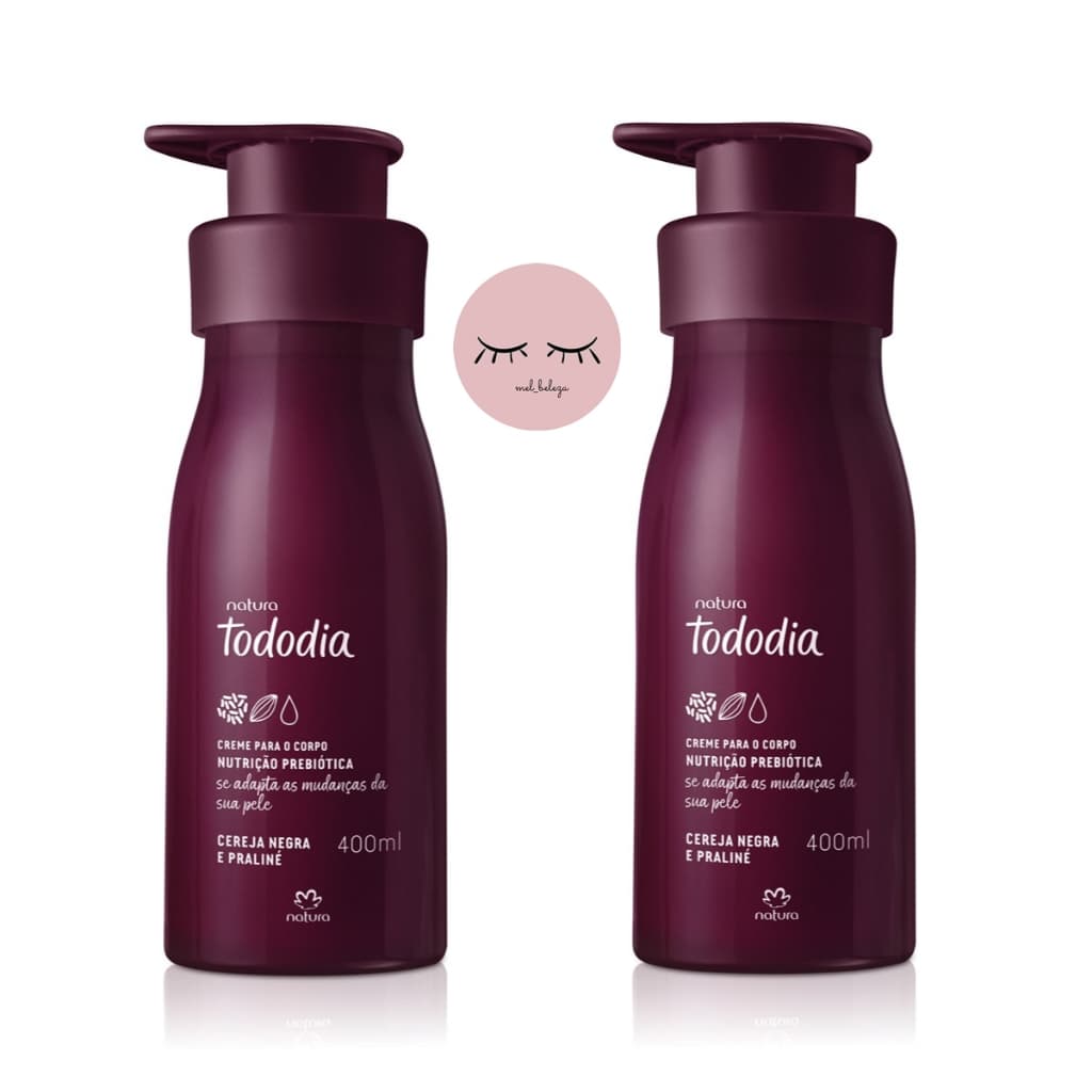 Creme Hidratante Corporal Cereja Negra e Praliné Natura Tododia 400ml