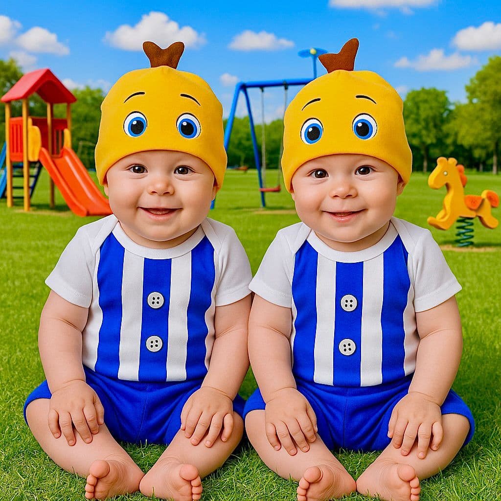 Body Temático para bebê Bananas de Pijama Body para mesversário B1 B2 Fantasia para Bebê Roupa de Mesversario Gêmeos