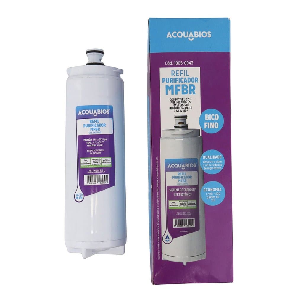 Filtro Refil Compatível Masterfrio Purificador Rotulo Branco 19,5 Cor Colorido