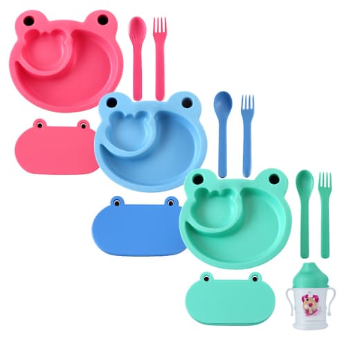 Kit Refeição Infantil 5 peças, Pratinho Infantil, Kit Alimentação bebê