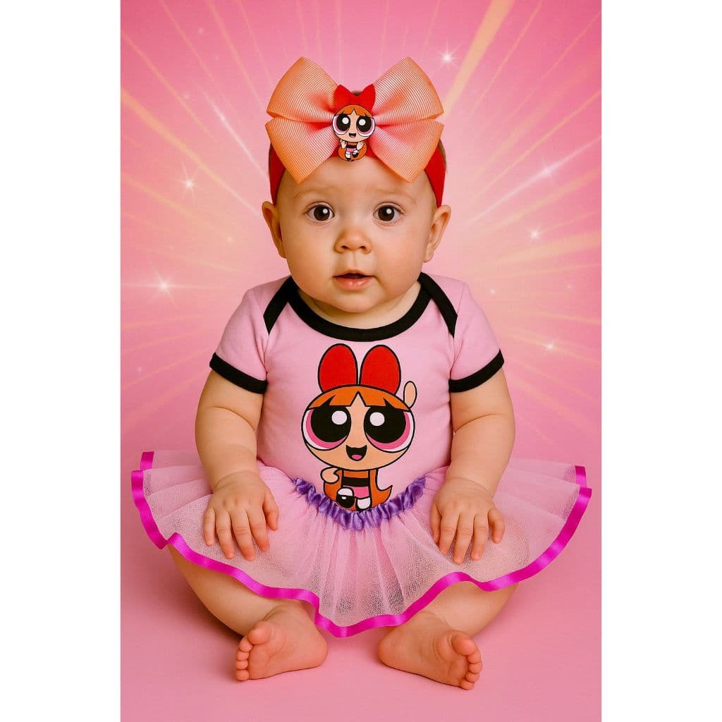 Body Temático Florzinha Super Poderosas Body Bebê Super Poderosas Body Mesversário Florzinha Fantasia Bebê Menina