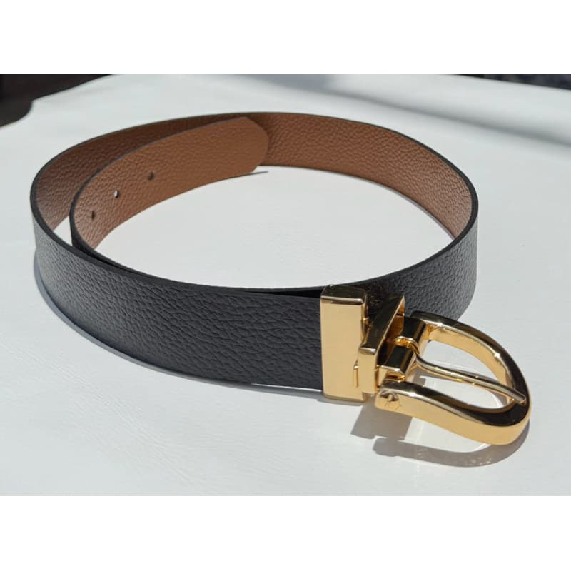 Cinto Feminino em COURO LEGÍTIMO - Dupla Face  3.5 CM