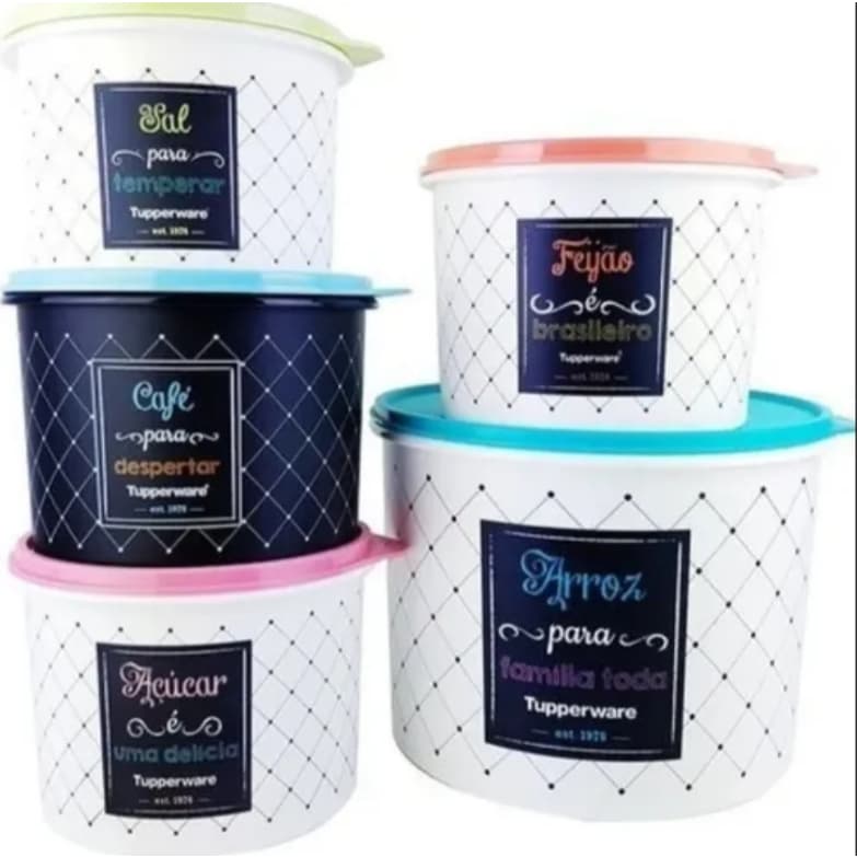 Tupperware Caixa de Mantimentos Bistrô -  diveros tamanhos - estilo retro - saiu de linha