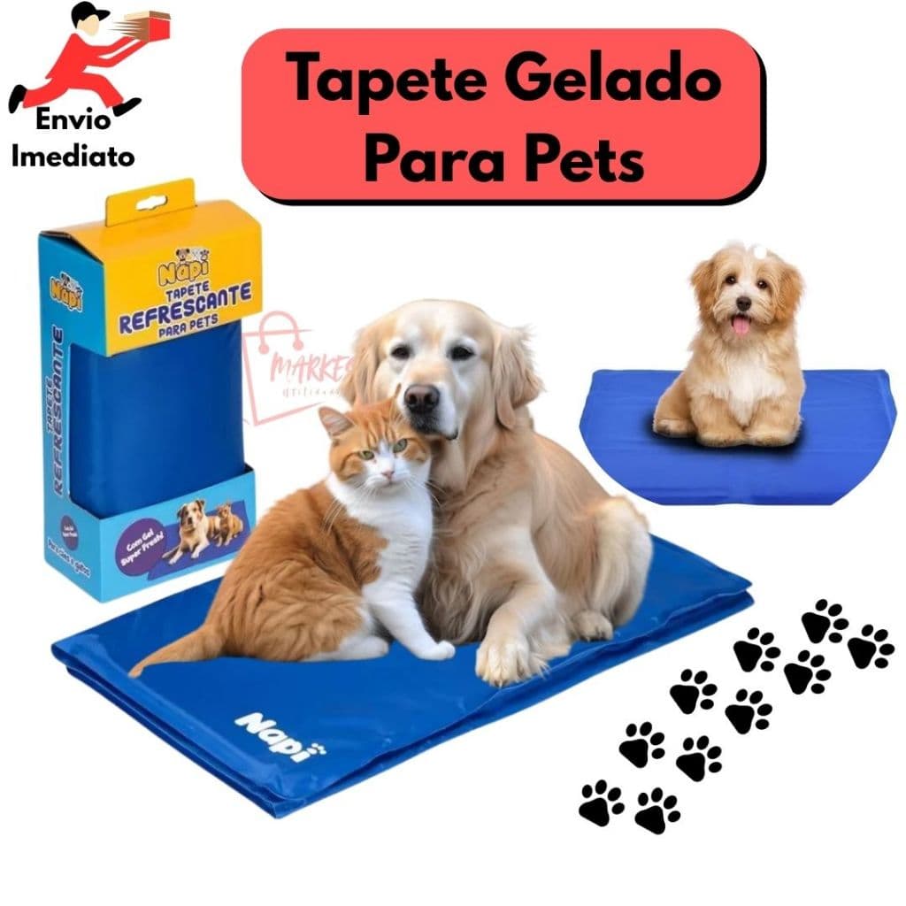 Tapete Gelado Para Pets Colchonete Refrescante De Gel Para Cães E Gato Solução Para Dias Quentes