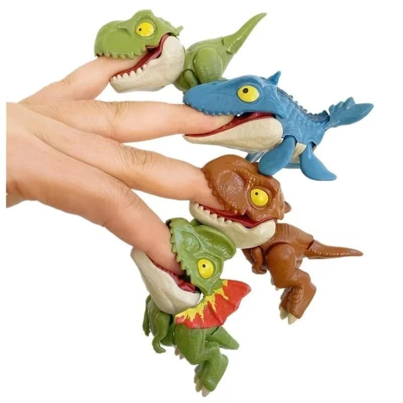 KIT 3/4/6 Dinossauro De Dedo Modelo Brinquedo Mãos Interativas Tiranossauro Rex Criatividade Morde Dedo