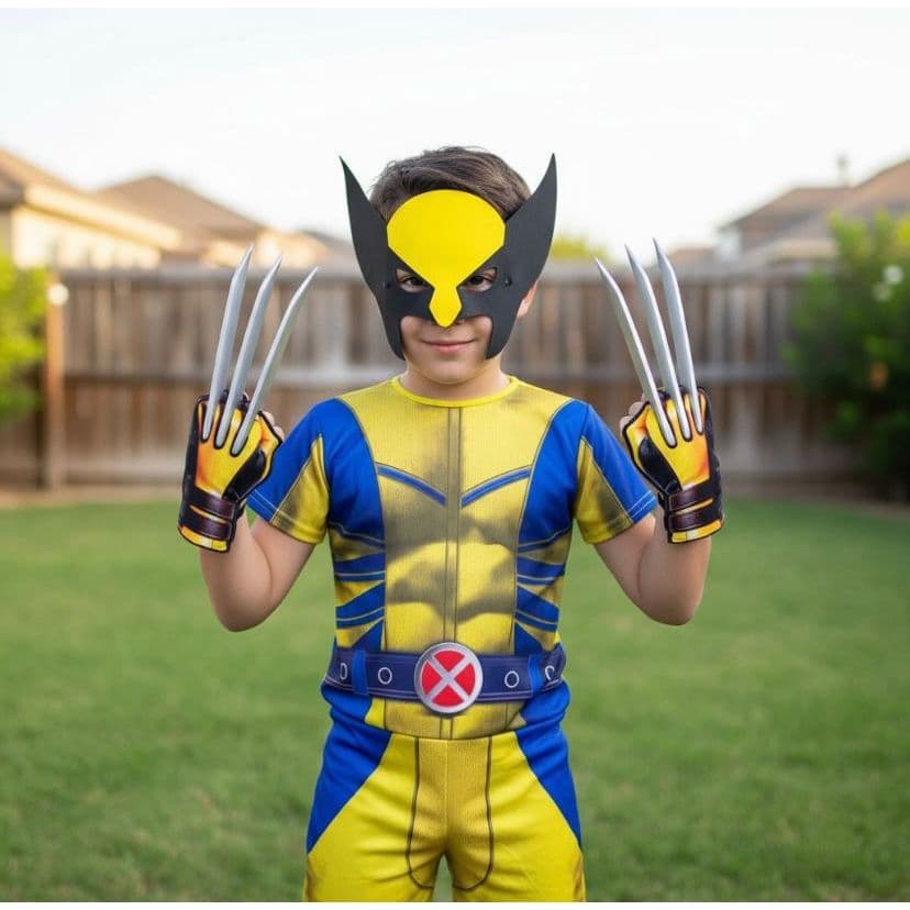 Fantasia Do Wolverine Infantil C/ 2 Garras De E.v.a Realista Envio Rápido!