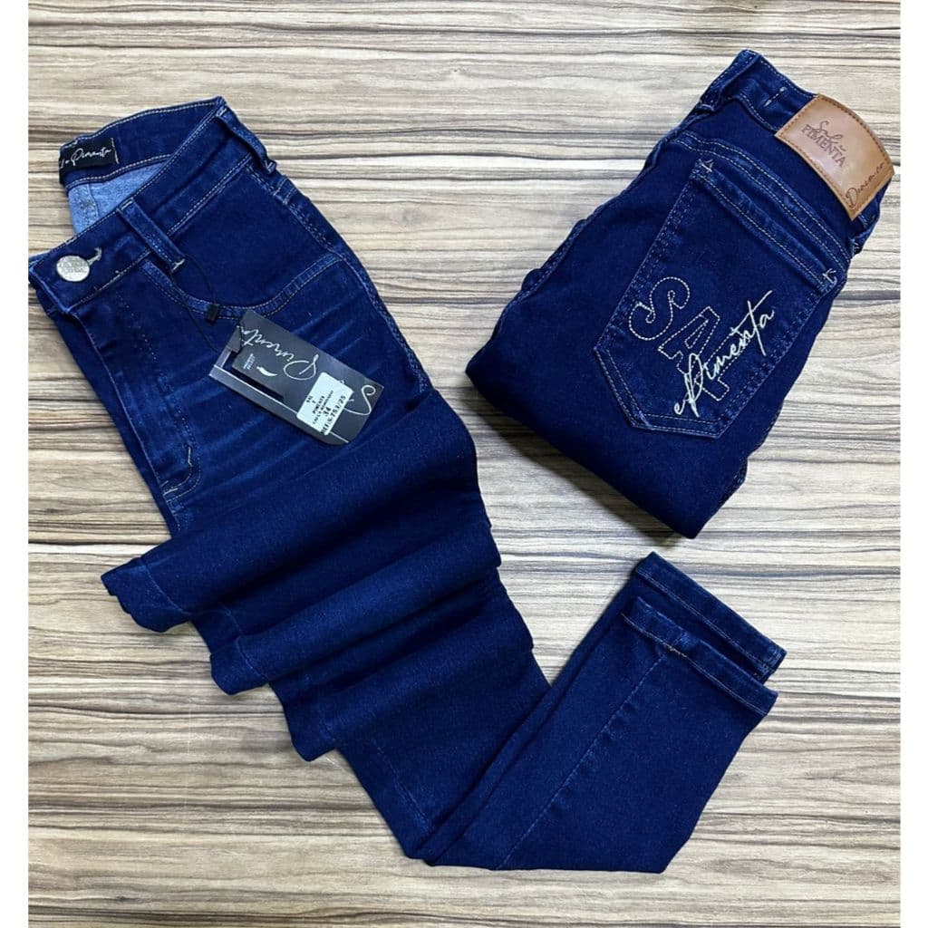 Calça com lycra Jeans Feminina Sal E Pimenta Qualidade Básica E Premium