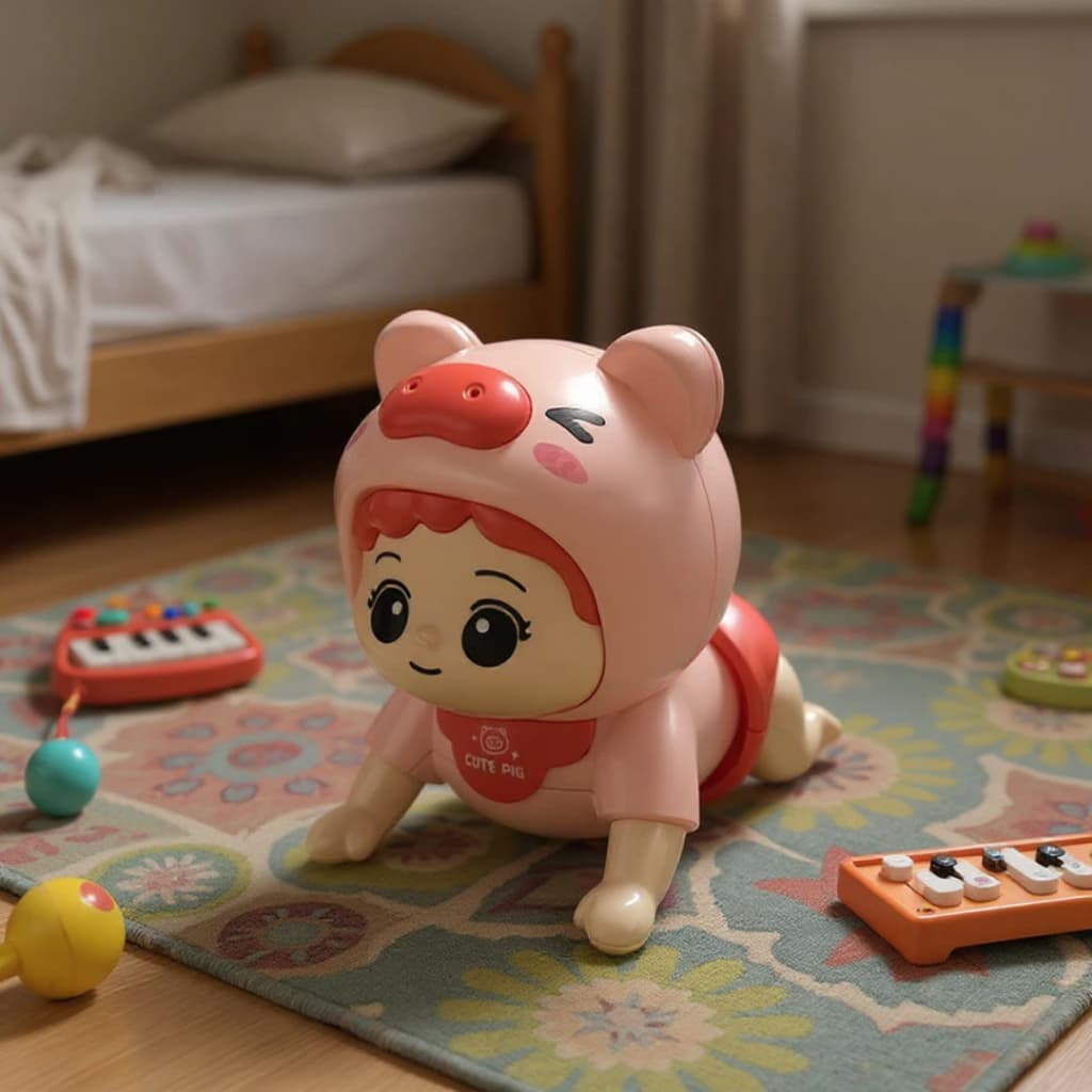 Brinquedo Bebê Criança Infantil Interativo Boneca Musical Com Som Movimento De Plástico - Sortido