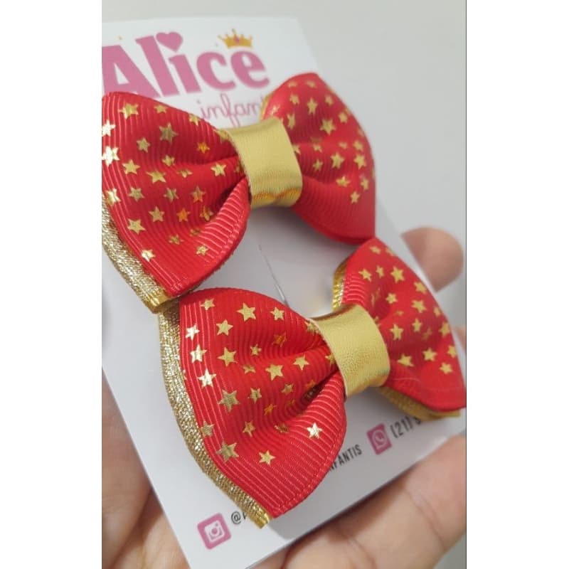Par de Laços Natalino / Par de laços de natal /par de laços / parzinhos /vermelho e dourado /branco e dourado / Natal