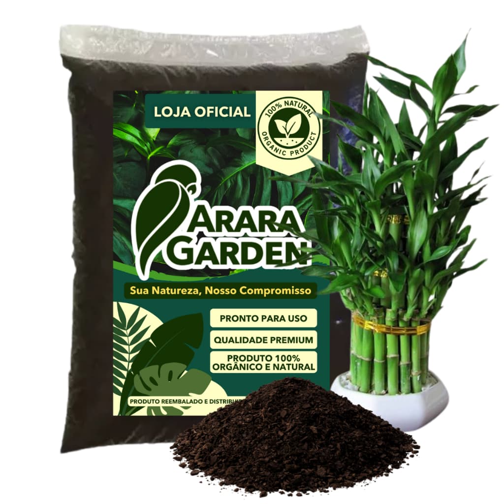 Terra Vegetal Adubada para Bambu da sorte Orgânico Pronto Para Uso Jardim 2kg/5kg/10kg/20kg