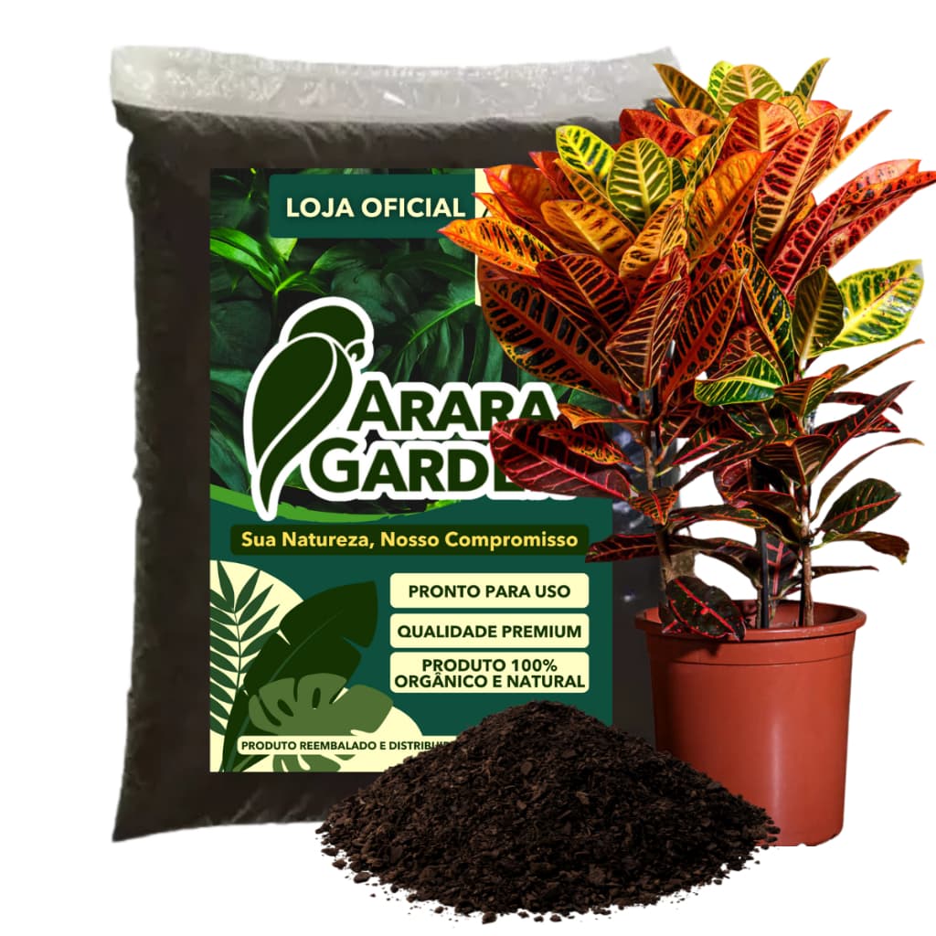 Terra Vegetal Adubada para Croton Orgânico Pronto Para Uso Jardim 2kg/5kg/10kg/20kg
