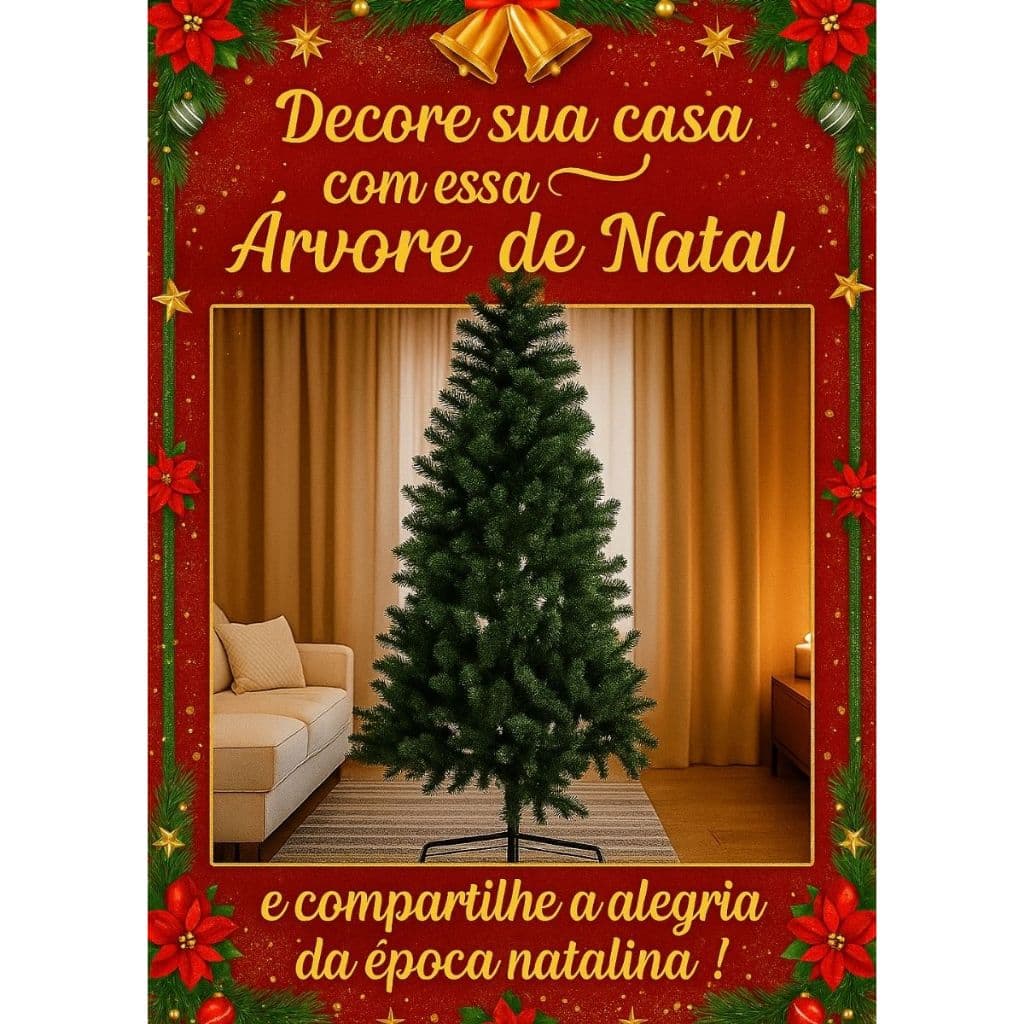 Pinheiro Natalino Verde 210 Cm 1100 Galhos Arvore Natal Artificial