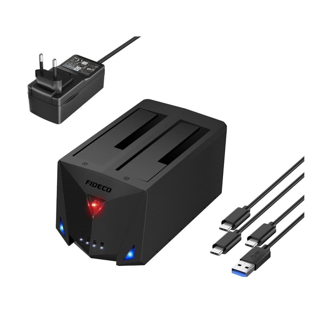 Dock Station 2 Baias HDD SATA/SSD 2.5/3.5 USB3.0 Clone Offline