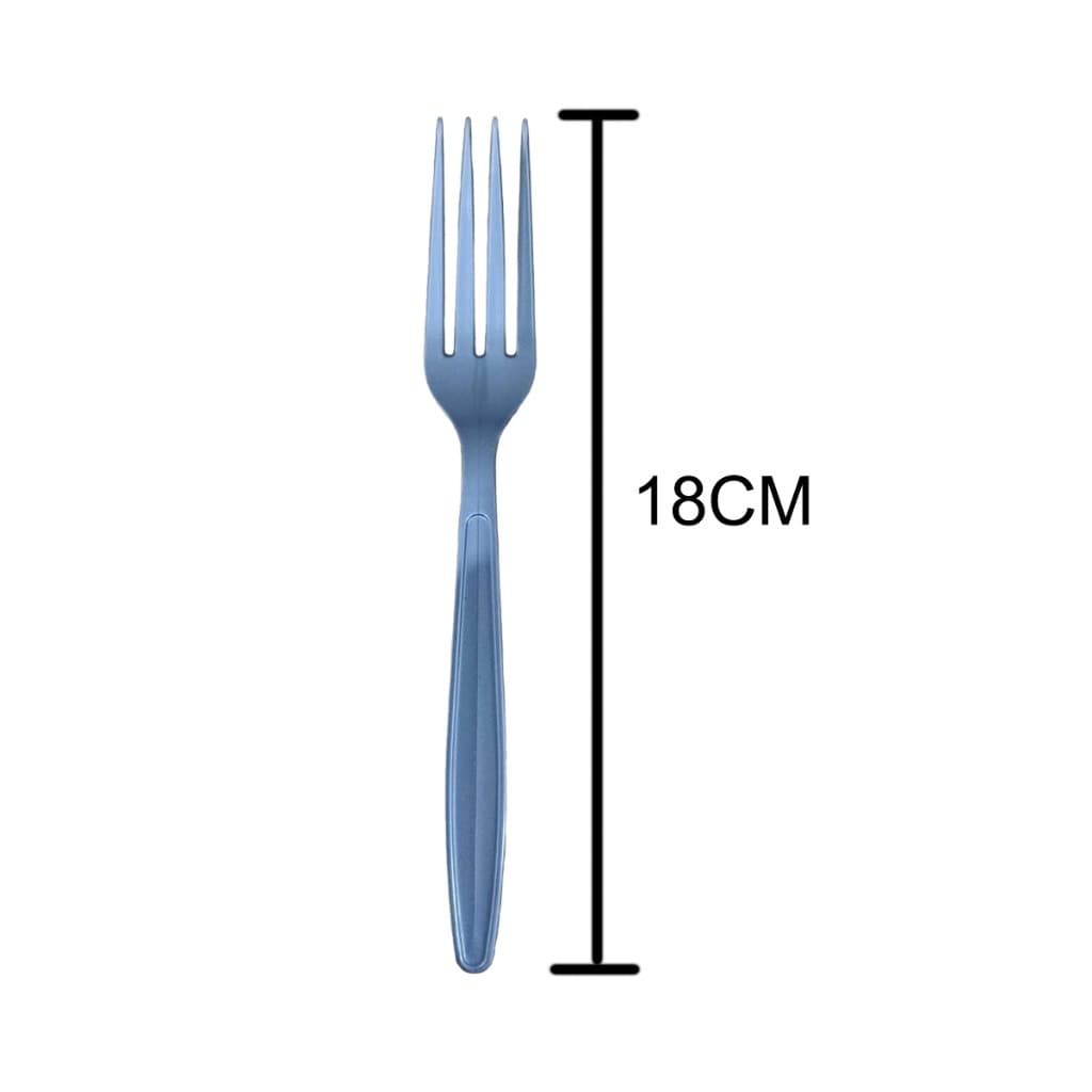 500 Unidades Garfo Master 18 CM Descartavel Resistente Cores Prata, Preto ou Branco