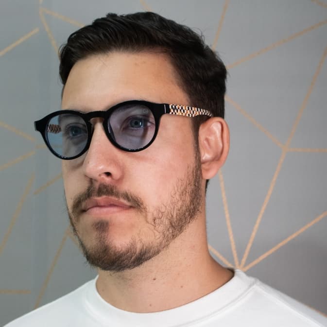 Óculos de Sol Redondo Unissex Retro Lente Azul - Proteção Uv400