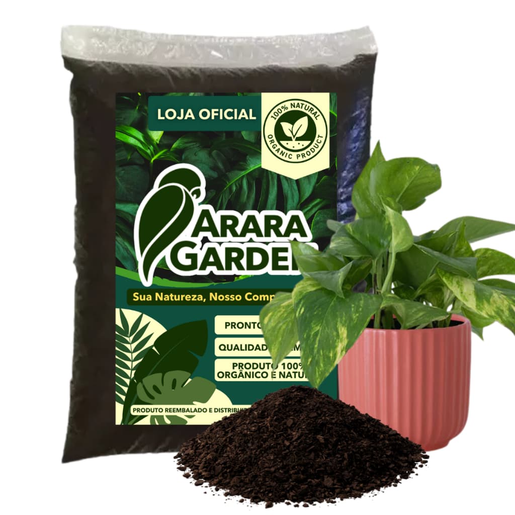 Terra Vegetal Adubada Para Jiboia Arara Garden Pronto para uso 2kg/5kg/10kg/20kg