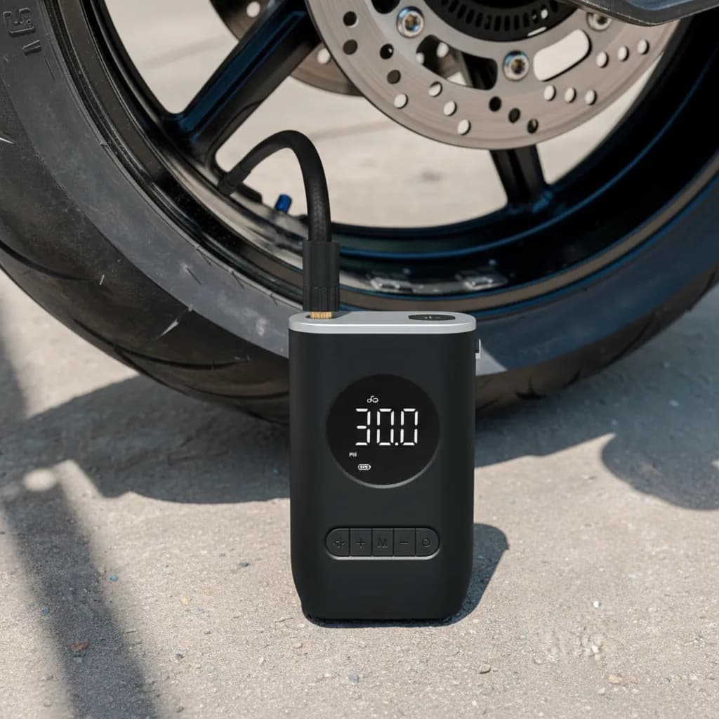Mini Calibrador de Ar Bomba de Encher Pneu De Carro Bike Moto Bola Recarregável Usb 80 Watts